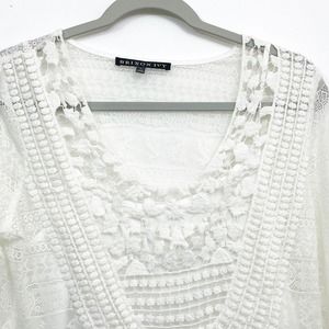 Brixon Ivy Stitch Fix Sheer Lace Top S Crochet Boho Cottagecore With Camisole